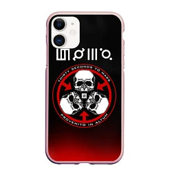 Чехол iPhone 11 матовый 30 Seconds to Mars, цвет: 3D-светло-розовый