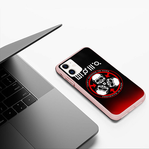 Чехол iPhone 11 матовый 30 Seconds to Mars / 3D-Светло-розовый – фото 3