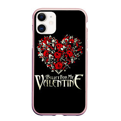 Чехол iPhone 11 матовый Bullet For My Valentine: Temper Temper, цвет: 3D-светло-розовый