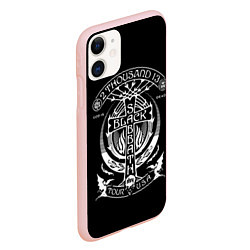 Чехол iPhone 11 матовый Black Sabbath: Tour USA, цвет: 3D-светло-розовый — фото 2