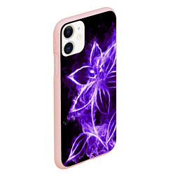 Чехол iPhone 11 матовый Цветок Тьмы, цвет: 3D-светло-розовый — фото 2