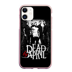 Чехол iPhone 11 матовый Dead by April: Dark Rock, цвет: 3D-светло-розовый