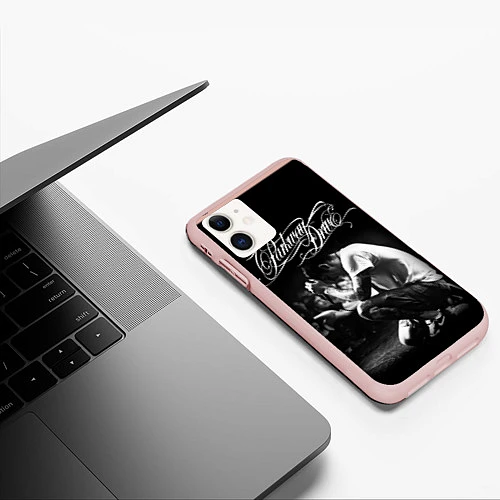 Чехол iPhone 11 матовый Parkway Drive / 3D-Светло-розовый – фото 3