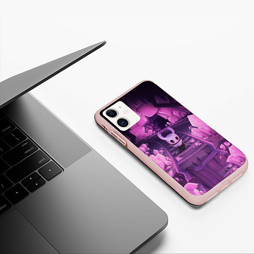 Чехол iPhone 11 матовый Hollow Knight / 3D-Светло-розовый – фото 3