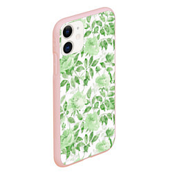 Чехол iPhone 11 матовый Пышная растительность, цвет: 3D-светло-розовый — фото 2