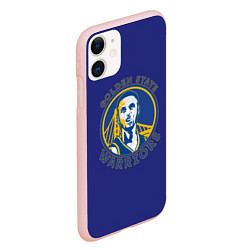 Чехол iPhone 11 матовый Stephen Curry, цвет: 3D-светло-розовый — фото 2