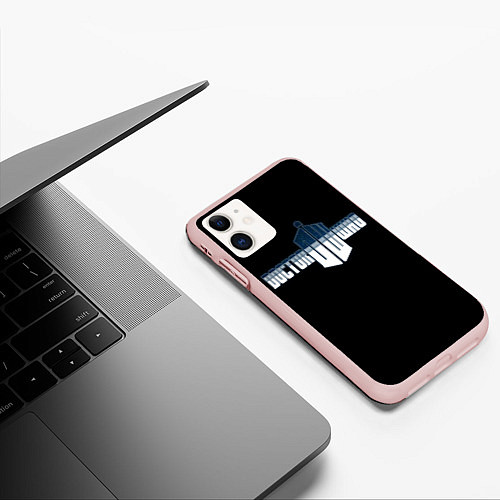 Чехол iPhone 11 матовый Doctor Who / 3D-Светло-розовый – фото 3