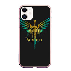 Чехол iPhone 11 матовый Vikings Valhalla, цвет: 3D-светло-розовый