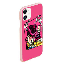 Чехол iPhone 11 матовый JoJo Bizarre Adventure, цвет: 3D-светло-розовый — фото 2