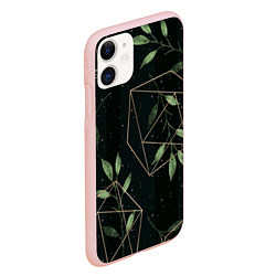 Чехол iPhone 11 матовый Геометрия в природе, цвет: 3D-светло-розовый — фото 2