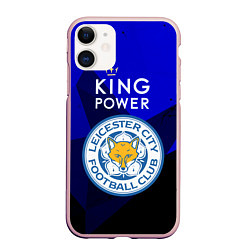 Чехол iPhone 11 матовый Leicester City, цвет: 3D-светло-розовый
