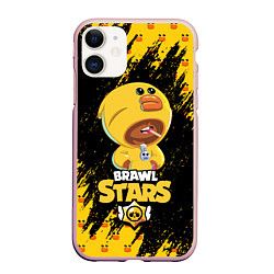 Чехол iPhone 11 матовый BRAWL STARS SALLY LEON, цвет: 3D-светло-розовый