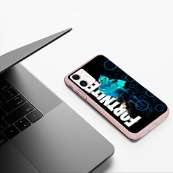 Чехол iPhone 11 матовый Fortnite 003, цвет: 3D-светло-розовый — фото 2