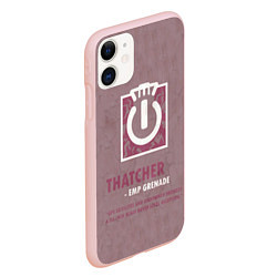 Чехол iPhone 11 матовый Thatcher, цвет: 3D-светло-розовый — фото 2