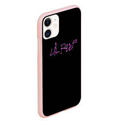 Чехол iPhone 11 матовый LIL PEEP НА СПИНЕ, цвет: 3D-светло-розовый — фото 2