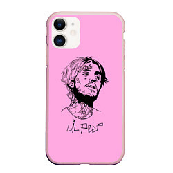 Чехол iPhone 11 матовый LIL PEEP, цвет: 3D-светло-розовый