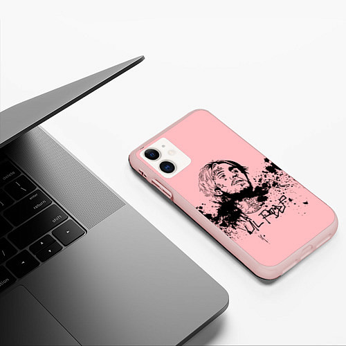 Чехол iPhone 11 матовый LIL PEEP / 3D-Светло-розовый – фото 3