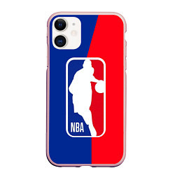Чехол iPhone 11 матовый NBA Kobe Bryant, цвет: 3D-светло-розовый