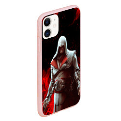 Чехол iPhone 11 матовый ASSASSINS CREED, цвет: 3D-светло-розовый — фото 2