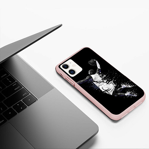 Чехол iPhone 11 матовый KOBE BRYANT / 3D-Светло-розовый – фото 3