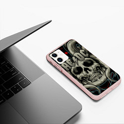 Чехол iPhone 11 матовый ACDC, цвет: 3D-светло-розовый — фото 2