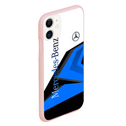 Чехол iPhone 11 матовый Mercedes-Benz, цвет: 3D-светло-розовый — фото 2