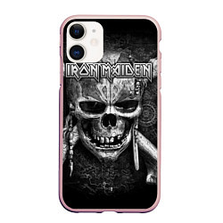 Чехол iPhone 11 матовый Iron Maiden, цвет: 3D-светло-розовый