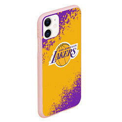 Чехол iPhone 11 матовый LA LAKERS KOBE BRYANT, цвет: 3D-светло-розовый — фото 2