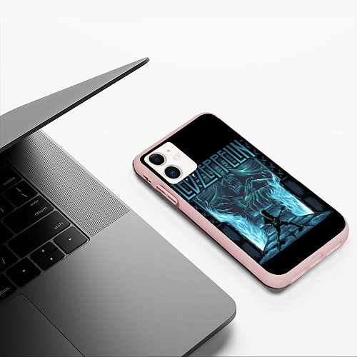 Чехол iPhone 11 матовый Led Zeppelin / 3D-Светло-розовый – фото 3
