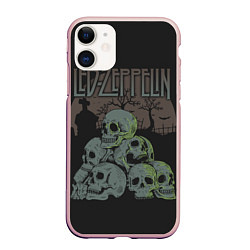 Чехол iPhone 11 матовый Led Zeppelin, цвет: 3D-светло-розовый