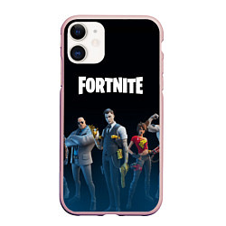 Чехол iPhone 11 матовый FORTNITE 2 СЕЗОН ГЛАВА 2, цвет: 3D-светло-розовый