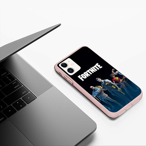 Чехол iPhone 11 матовый FORTNITE 2 СЕЗОН ГЛАВА 2 / 3D-Светло-розовый – фото 3