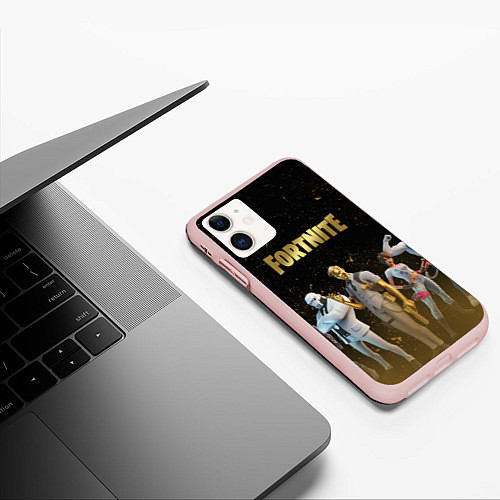 Чехол iPhone 11 матовый FORTNITE 2 СЕЗОН ГЛАВА 2 / 3D-Светло-розовый – фото 3