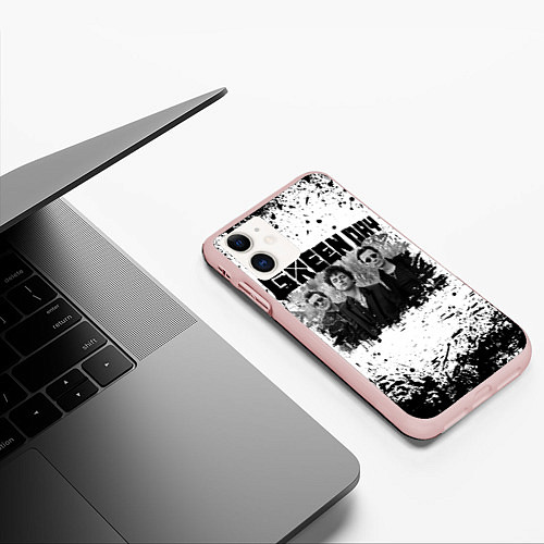 Чехол iPhone 11 матовый GreenDay / 3D-Светло-розовый – фото 3