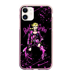 Чехол iPhone 11 матовый JOJOS BIZARRE ADVENTURE, цвет: 3D-светло-розовый