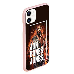Чехол iPhone 11 матовый Jon Jones, цвет: 3D-светло-розовый — фото 2