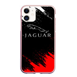 Чехол iPhone 11 матовый Jaguar, цвет: 3D-светло-розовый