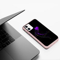Чехол iPhone 11 матовый Love Basketball, цвет: 3D-светло-розовый — фото 2