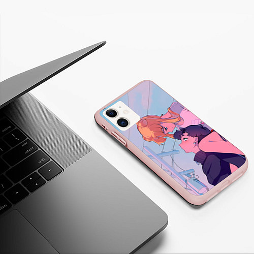 Чехол iPhone 11 матовый SAILOR MOON / 3D-Светло-розовый – фото 3