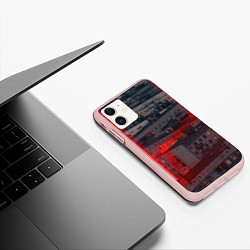 Чехол iPhone 11 матовый Neon in the city, цвет: 3D-светло-розовый — фото 2