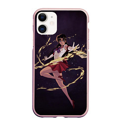 Чехол iPhone 11 матовый SAILOR MARS, цвет: 3D-светло-розовый