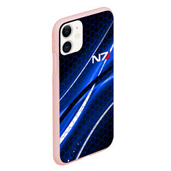 Чехол iPhone 11 матовый MASS EFFECT N7, цвет: 3D-светло-розовый — фото 2