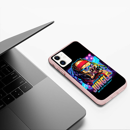 Чехол iPhone 11 матовый PREDATOR / 3D-Светло-розовый – фото 3