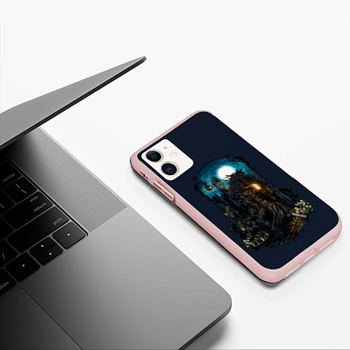 Чехол iPhone 11 матовый Bloodborne / 3D-Светло-розовый – фото 3