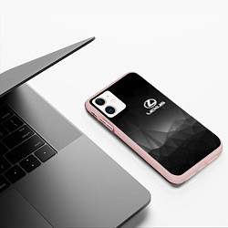 Чехол iPhone 11 матовый LEXUS, цвет: 3D-светло-розовый — фото 2
