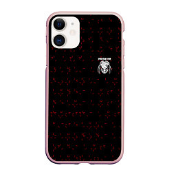 Чехол iPhone 11 матовый Предатор Z, цвет: 3D-светло-розовый