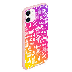Чехол iPhone 11 матовый FORTNITE PARTY EVENT, цвет: 3D-светло-розовый — фото 2