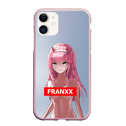 Чехол iPhone 11 матовый Милый во Франксе, цвет: 3D-светло-розовый