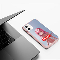 Чехол iPhone 11 матовый Милый во Франксе, цвет: 3D-светло-розовый — фото 2