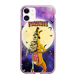 Чехол iPhone 11 матовый Peely Fortnitemare, цвет: 3D-светло-розовый